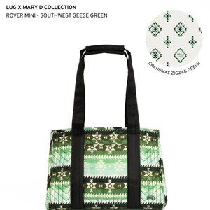 Lug Guild Collection Classic Rover Mini Tote Bag Southwest Geese Green